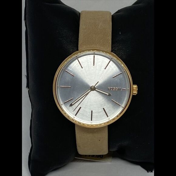 Fossil Jewelry - Fossil Suitor BQ3416 Women's Tan Leather Analog Dial Quartz Wrist Watch JK553